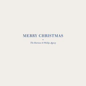 Business Christmas Cards Natural Chic (Foil) Blue