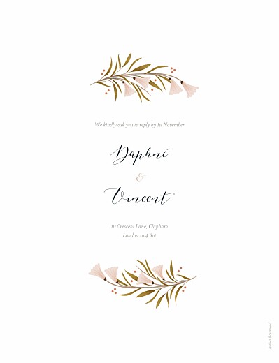 Wedding Invitations Daphné Spring - Back