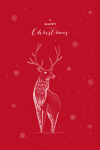 Christmas Cards Holiday stag 4 pages red Christmas Cards Holiday stag 4 pages red