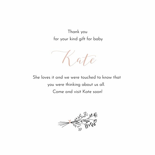 Baby Thank You Cards Melody pink - Page 3 Baby Thank You Cards Melody pink - Page 3