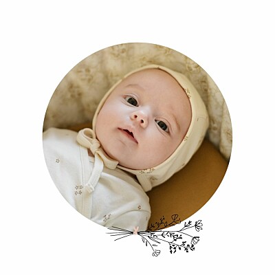 Baby Thank You Cards Melody (mini) pink finition Baby Thank You Cards Melody (mini) pink finition