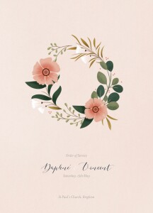 Wedding Order of Service Booklets Daphné Spring