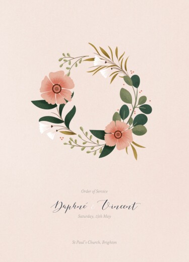 Wedding Order of Service Booklets Daphné spring Wedding Order of Service Booklets Daphné spring