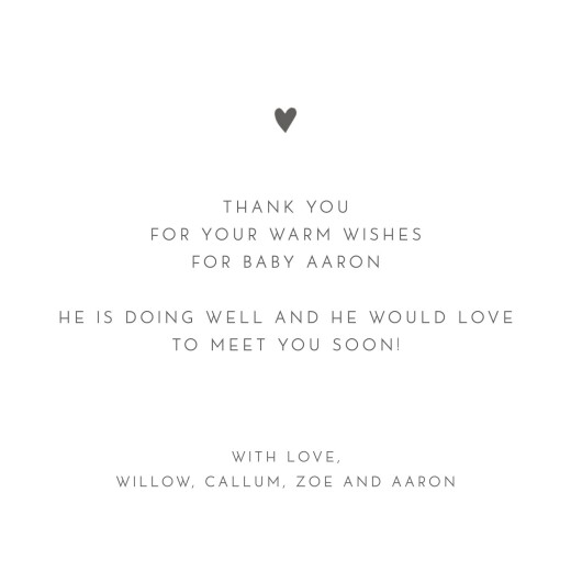 Baby Thank You Cards Elegant heart 4 pages (foil) white - Page 3 Baby Thank You Cards Elegant heart 4 pages (foil) white - Page 3