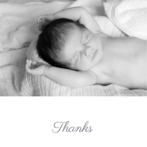 Baby Thank You Cards Starry ribbon (foil) Baby Thank You Cards Starry ribbon (foil)