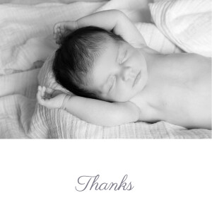 Baby Thank You Cards Starry Ribbon (Foil)