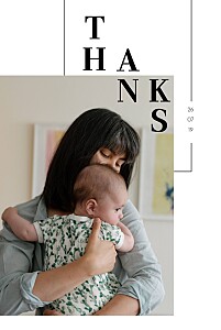 Thanks white le collectif baby thank you cards Thanks white le collectif baby thank you cards