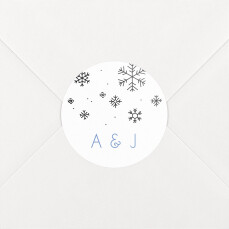 Wedding Envelope Stickers Winter Promise White