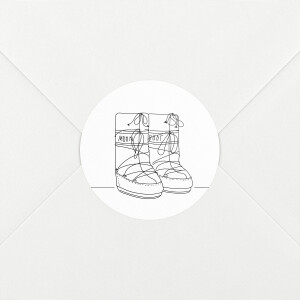 Wedding Envelope Stickers Winter Promise White