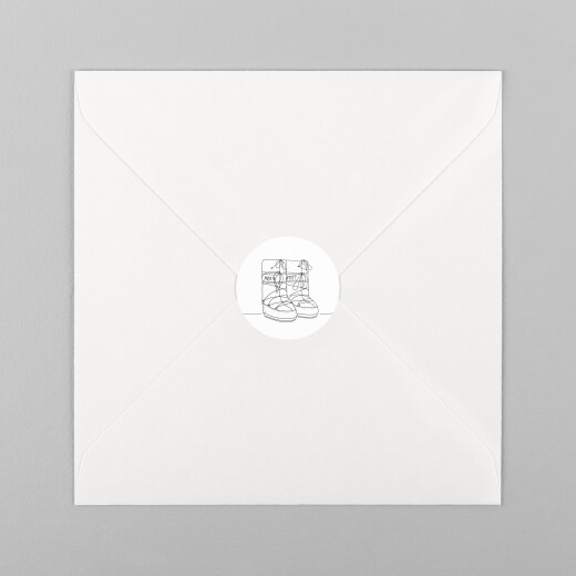 Wedding Envelope Stickers Winter Promise White - View 2