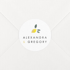 Wedding Envelope Stickers Palermo Yellow & White