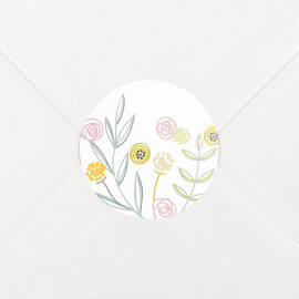 Baby Stickers Rustic Floral White