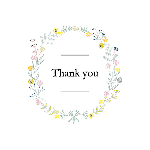 Baby Thank You Cards Rustic Floral (4 pages) White - Page 1 Baby Thank You Cards Rustic Floral (4 pages) White - Page 1