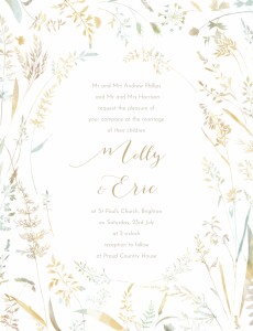 Wedding Invitations Country Meadow Sand