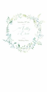 Wedding Menus Country Meadow 4 Pages Green