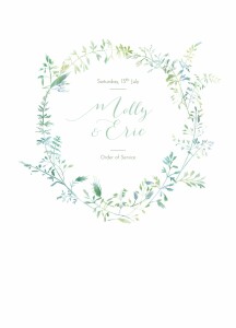 Wedding Order of Service Booklets Country Meadow Green