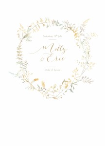 Wedding Order of Service Booklets Country Meadow Sand
