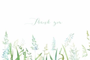 Wedding Thank You Cards Country Meadow Green Wedding Thank You Cards Country Meadow Green