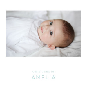 Christening Invitations Lovely heart (foil) blue Christening Invitations Lovely heart (foil) blue