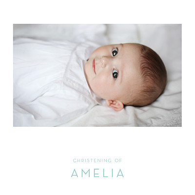 Christening Invitations Lovely heart 4 pages (foil) blue finition Christening Invitations Lovely heart 4 pages (foil) blue finition