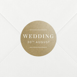 Wedding Envelope Stickers Kraft Essential Sand