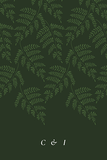 Wedding Invitations Forever Ferns Green - Front Wedding Invitations Forever Ferns Green - Front