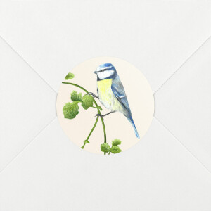 Wedding Envelope Stickers Flora & Fauna Blue Tit