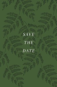 Forever ferns green unique save the date cards Forever ferns green unique save the date cards