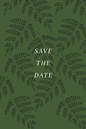 Save The Dates Forever ferns green