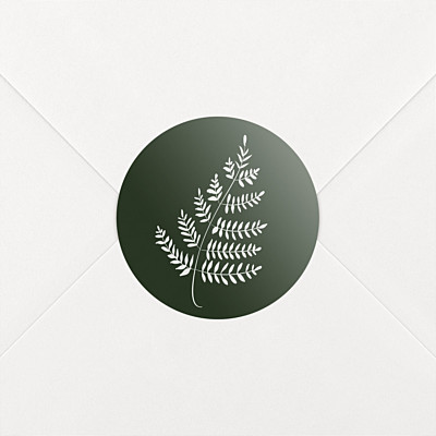 Forever ferns green wedding stickers Forever ferns green wedding stickers
