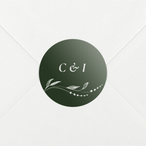 Wedding Envelope Stickers Forever Ferns Green