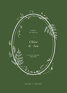 Forever ferns green order of service booklets Forever ferns green order of service booklets
