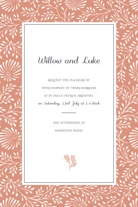 Wedding Invitations Idyllic Coral