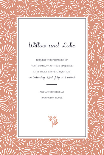Wedding Invitations Idyllic coral Wedding Invitations Idyllic coral