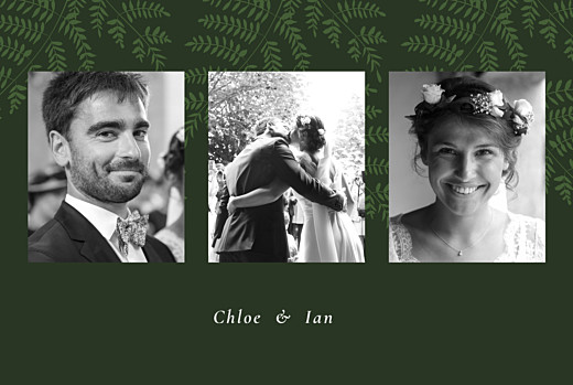 Wedding Thank You Cards Forever ferns (4 pages) green Wedding Thank You Cards Forever ferns (4 pages) green