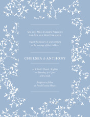 Wedding Invitations Reflections Portrait Blue