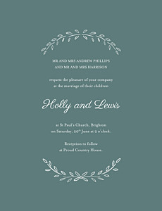 Poem portrait green green wedding invitations Poem portrait green green wedding invitations