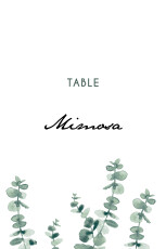 Wedding Table Numbers Eucalyptus White