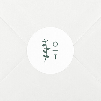 Eucalyptus white wedding envelope stickers Eucalyptus white wedding envelope stickers