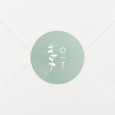 Wedding Envelope Stickers Eucalyptus Green