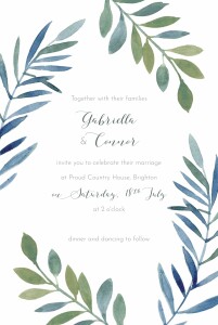 Wedding Invitations Moonlit meadow blue Wedding Invitations Moonlit meadow blue