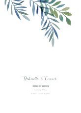 Wedding Order of Service Booklet Covers Moonlit Meadow Blue