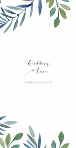 Moonlit meadow blue wedding menus Moonlit meadow blue wedding menus