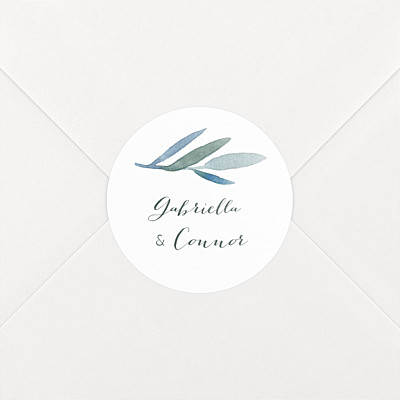 Moonlit meadow white wedding stickers Moonlit meadow white wedding stickers