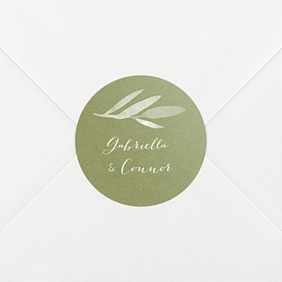 Moonlit meadow green white wedding stickers Moonlit meadow green white wedding stickers