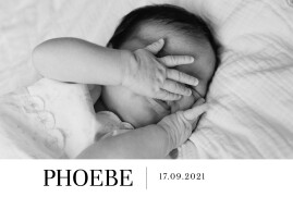 Baby Announcements Modern Photo Landscape White