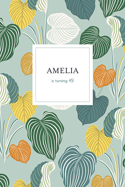 Birthday Invitations Tropical garden green finition Birthday Invitations Tropical garden green finition