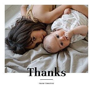 Modern chic white modern baby thank you cards Modern chic white modern baby thank you cards