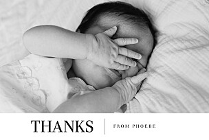 Modern photo landscape white white baby thank you cards Modern photo landscape white white baby thank you cards