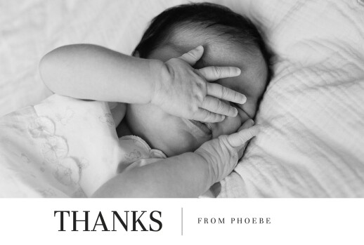 Baby Thank You Cards Modern photo landscape white Baby Thank You Cards Modern photo landscape white